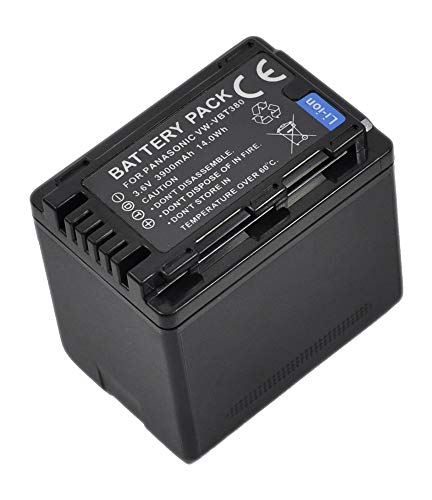 Amsahr, Batteria Di Ricambio Digitale Per Panasonic Vw-Vbt380, Serie Hc-V, Hc-V110, V130, V160, V180