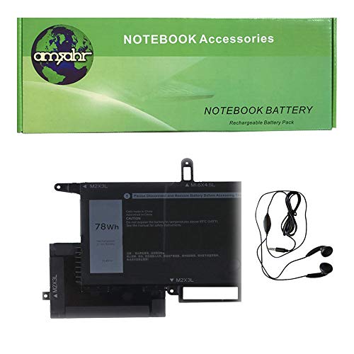 Amsahr Laptop Batteria Di Ricambio Per Dell 02K0Ck, Latitude 7400 2-In-1 N020L7400C-D1706Cn - Include Auricolare Stereo