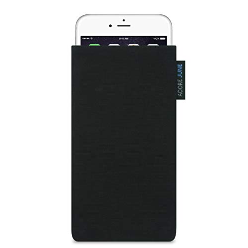Adore June Classic Nero Custodia Compatibile Con Iphone 7 / Iphone 6S / Iphone 6, Tessuto Resistente Con Display Di Pulizia Effetto