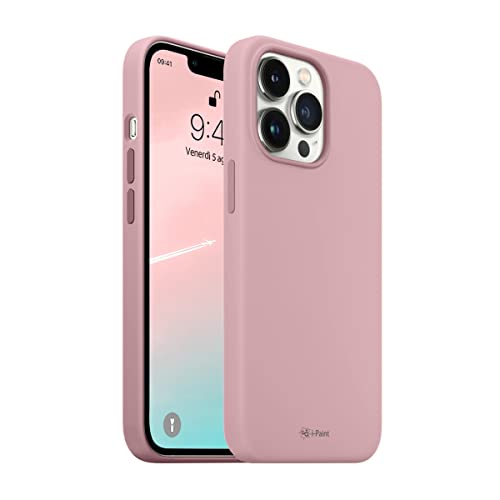 I-Paint 224004 Solid Case Pink Ultra-Flessibile In Silicone Per Iphone 13 Pro Max Cover Ruvida Al Tatto Per Un'Aderenza E Una Presa Migliorate Sottile