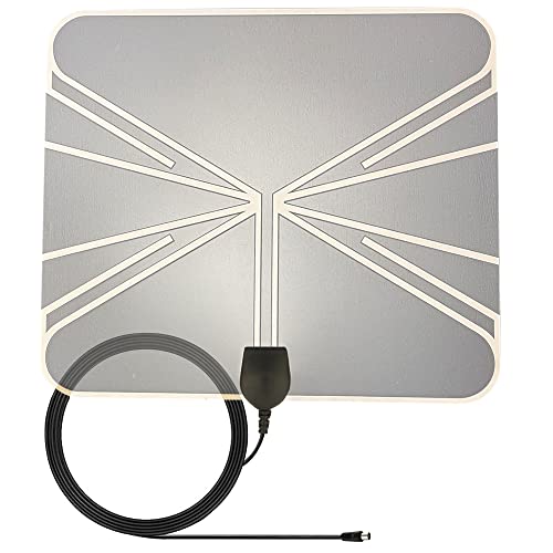 Leyf Hd-Line & Hd-955T - Antenna Tv Posteriore Potente Amplificata, Ad Alto Guadagno Vhf-Uvf-Fm Dvb-T2 Tnt Hd 4K 1080P/Antenna Per Una Ricezione Poten