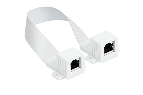 Good Connections Cavo Ethernet Lan Rj45 Per Porta E Finestra, Di Alta Qualità, Estremamente Piatto, Presa Rj45 Su Entrambi I Lati, Lunghezza Totale Co