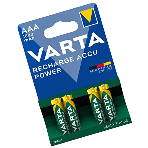 Batterie Ricaricabili Varta Hr03 - Confezione Da 4 Batterie Ricaricabili Aaa 1000 Mah
