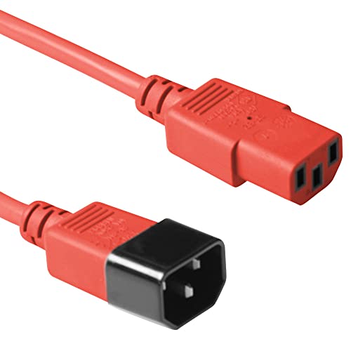 Act C13 - C14, 1.20M Cavo Di Alimentazione Rosso 1,2 M Accoppiatore C13 Accoppiatore C14