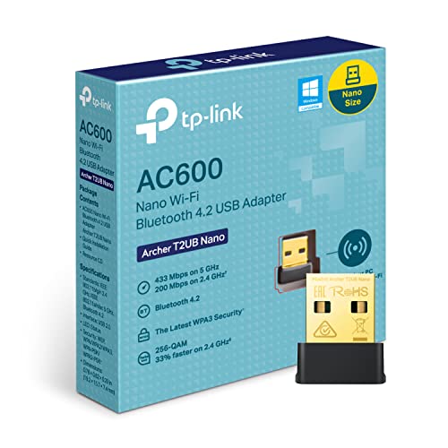 Tp-Link Ac600 Nano Wi-Fi Bluetooth 4.2 Adattatore Usb, Dual Band Wireless, Supporta Windows 11/10/8.1/8/7 Per Wi-Fi, Windows 11/10/8.1/7 Per Bluetooth