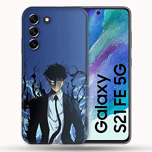 Cover Per Samsung Galaxy S21 Fe / S21Fe Manga Solo Leveling Sung Blu