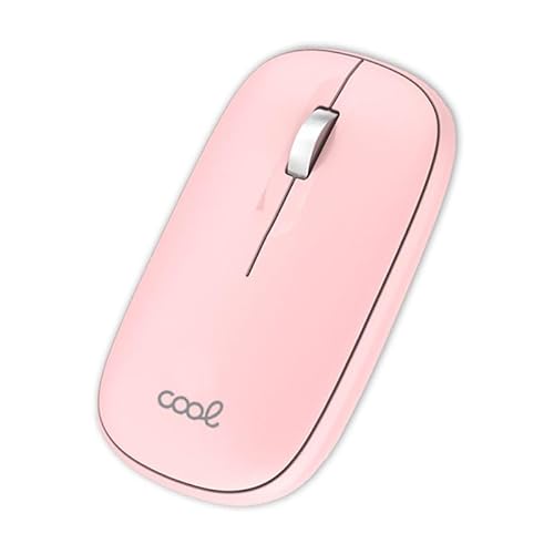 Mouse Wireless Cool Slim Silenzioso 2 In 1 (Bluetooth + Adap. Usb) Rosa