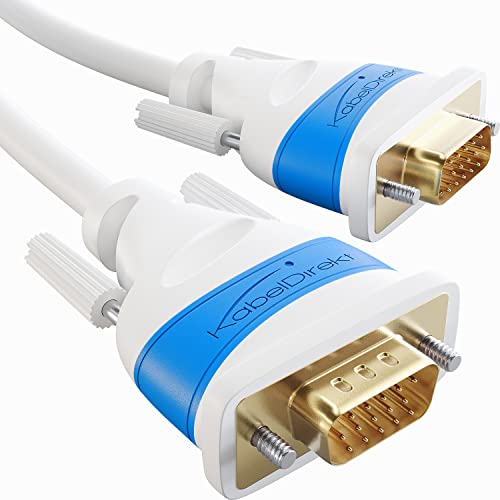 Kabeldirekt – Cavo Adattatore Da Connettore Vga A Vga – 10M – Per Una Qualità Dell'Immagine Massima Grazie Ai Conduttori In Rame Altamente Purificato 
