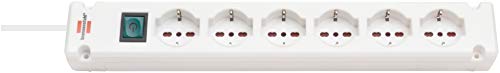 Ciabatta Multipresa 3 Metri Brennenstuhl Bremounta | Ciabatta Elettrica Con Interruttore E 6 Prese It | Cavo 3 Metri H05Vv-F 3G1,5 | Multipresa Da Par