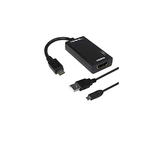 Aiino Cavo Adattatore Mhl Micro-Usb A Hdmi, Con Divisione Film, Video, Immagini, Giochi Da Smartphone, Tablet Pc Su Monitor E Tv In Hd, Con Porta Mhl