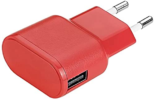 Aiino Apple Wall Charger Caricabatteria Da Parete Caricatore Usb Da Muro Portatile 1Usb 1A, Rosso