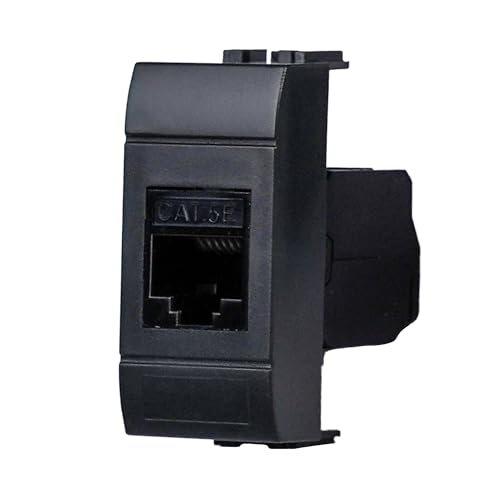 Fanton 23700-32 Presa Dati Rj45 Utp 180° Cat.5E Crimpaggio Senza Utensile Con Adattatore Per Placche E Supporti Bticino Living Light/International