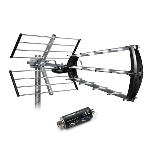 Metronic 415054 Antenna Trinappe 26 Db + Filtro 694 Mhz Grigio