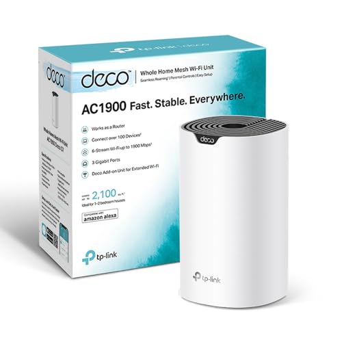 Tp-Link Deco S7 Router Wifi Mesh Ac1900Mbps, Router E Ripetitore, Controllo Parental, Compatibile Con Amazon Alexa, 3 Porte Ethernet Gigabit, Parental