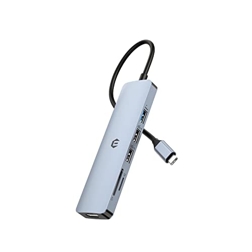 Hub Usb C Con 4K Hdmi, 6 In 1 Adattatore Usb C Con Hdmi, Usb 3.0, 2 * Usb 2.0, Sd/Tf, Hub Usb 3.0 5Gbps Dock Usb Tipo C Per Macbook Pro Air, Surface P