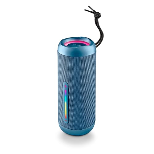 Ngs Roller Furia 3 Blue - Altoparlante Wireless Compatibile Con Bluetooth, Impermeabilità Ipx7, 60 W, True Wireless, Usb, Durata Batteria 9 Ore, Blu
