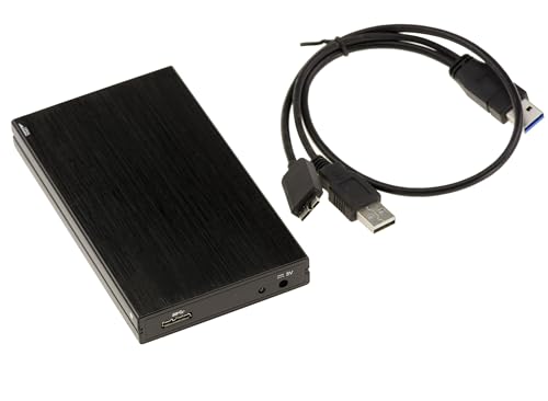 Kalea-Informatique Contenitore In Alluminio Spazzolato Nero Per Hard Disk Sata Da 2,5" Collegamento Usb3 5G