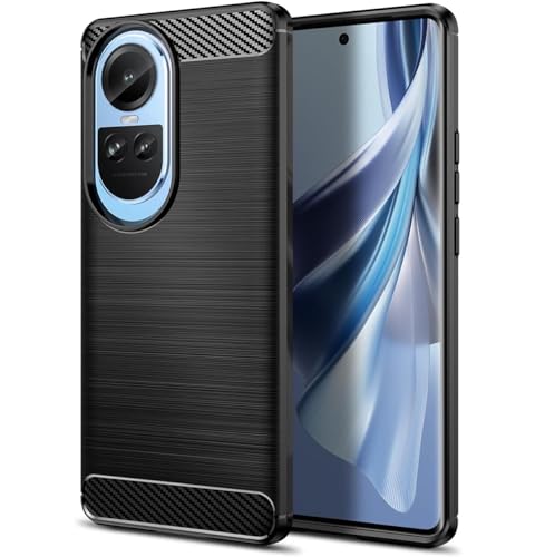 Custodia Gel Tpu Tipo Carbon Nero Per Oppo Reno 10 5G / 10 Pro 5G