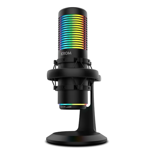 Krom Kaze Kit Microfono Per Streaming Hq Omnidirezionale E Cardioide, 2 Condensatori A Capsula, Supporto Antiurto, Compatibile Con Windows, Macos, And