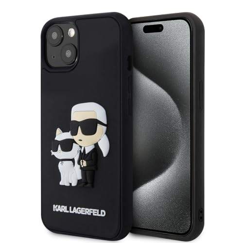 Cg Mobile Karl Lagerfeld Nft K&C - Cover Posteriore In Tpu Per Iphone 15, In Gomma 3D, Colore: Nero