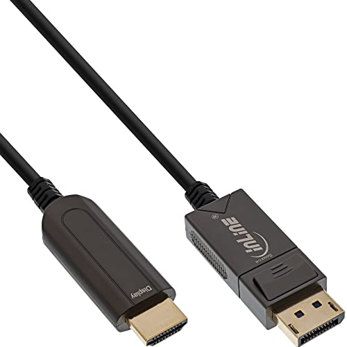 Inline® Cavo Convertitore Da Displayport A Hdmi Aoc, 4 K/60 Hz, Nero, 20 M