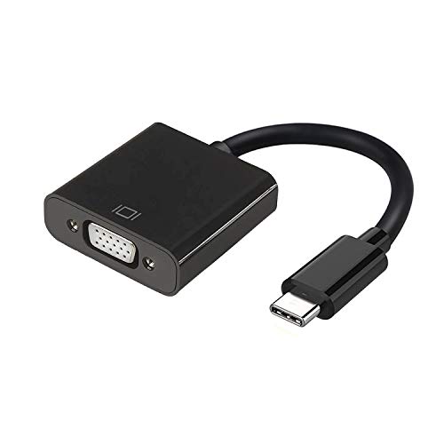 Aisens - A109-0347 Convertitore Usb-C A Vga, Usb-C Maschio A Hdmi 15 Femmina, Nero, 15 Cm