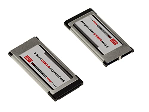 Kalea-Informatique Express Card 34Mm Expresscard 34 A Usb 3.0 2 Porte Usb3 Superspeed 5G Con Chipset Fl1100 - A Filo.