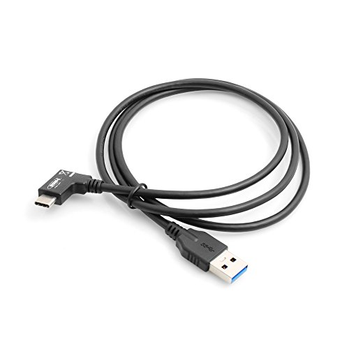 System-S Usb 3.1 Type C Male Spina Angolare 90 ° Angolato A Usb 3.0 Type A Cavo Dati Cavo Di Ricarica 100 Cm