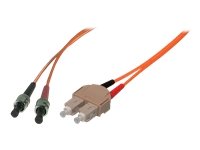 Tecline Lwl Patchkabel, 50/125 Μm, Om2-Faser, 2X St Stecker/Sc Duplex Stecker, Orange, 10,0 M