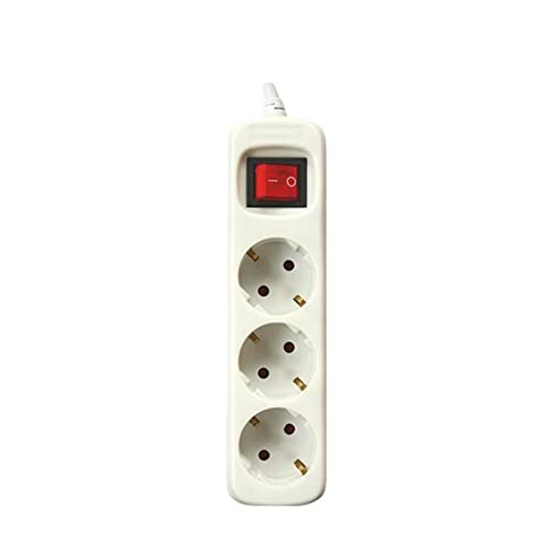 Regleta 3 Salidas Silver Electronics Con Interruptor 15M Blanco 9640