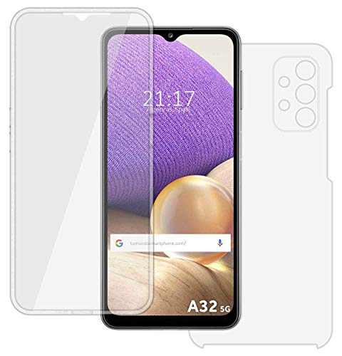 Tumundosmartphone Cover Completa Trasparente Pc+Tpu Full Body 360 Per Samsung Galaxy A32 5G