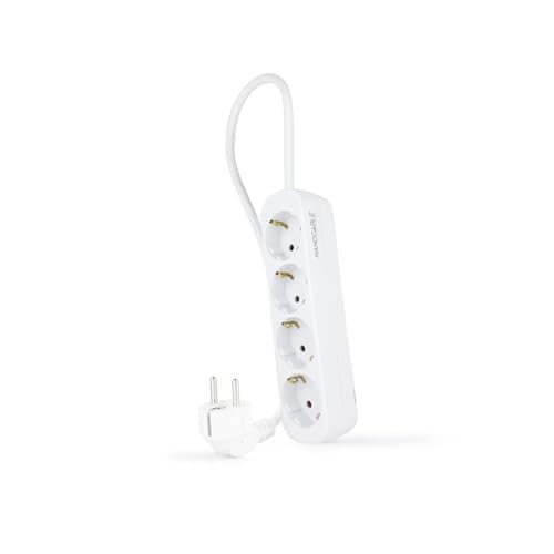 Nanocable 10.37.0004-Ns - Multipresa Con 4 Uscite, 1,4 M, Bianco