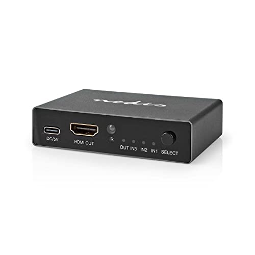Nedis Switch Hdmi ™ | 3-Port Port(S) | 3 Ingressi Hdmi ™ | Uscita Hdmi ™ | 8K@60Hz | 45 Gbps | Controllato Da Remoto | Alluminio | Antracite