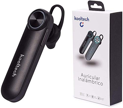 Kooltech 013425 Auricolare Vivavoce Bluetooth, Colore Nero