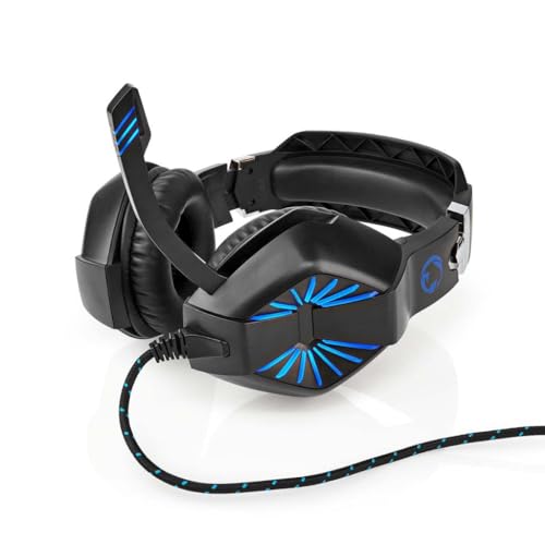Nedis Cuffie Da Gaming - Archetto - Stereo - Usb Type-A / 2X 3.5 Mm - Fold-Away Microfono - 2.20 M - Led