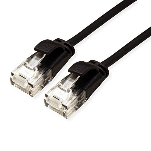 Roline Cavo Patch Utp Datacenter Cat.6A Lsoh, Sottile, Nero, 2 M