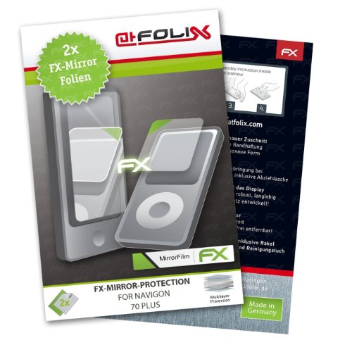 Atfolix Fx-Mirror - Pellicola Proteggi Schermo Per Navigon 70 Plus, 2 Pezzi