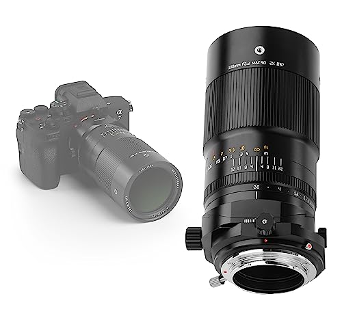 Ttartisan 100 Mm F2.8 Macro Tilt – Obiettivo Shift Metal Corpoed Compatibile Con Sony E Mount – Nero