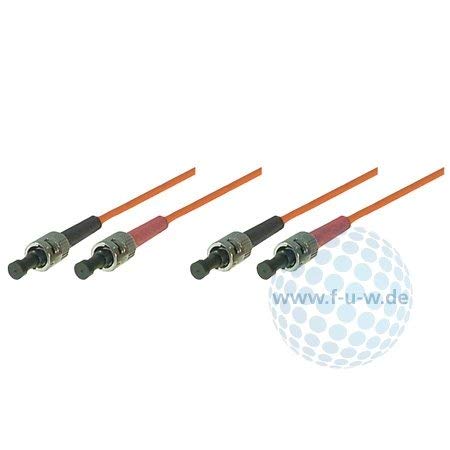 Tecline Lwl Patchkabel, 50/125 Μm, Om2-Faser, 2X St Stecker/2X St Stecker, Orange, 5,0 M
