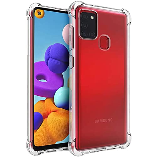 Custodia Rinforzata Trasparente Compatibile Con Samsung A21S - Custodia Protettiva In Silicone Antiurto - Trasparente Morbida In Tpu - Bumper Cover Ca