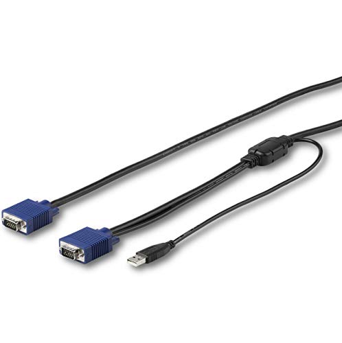 Startech.Com Cavo Kvm Usb Da 3M Per Console Startech.Com Montabile Ad Armadio Rack - Vga & Usb - Cablato Con Singolo Connettore (Rkconsuv15)