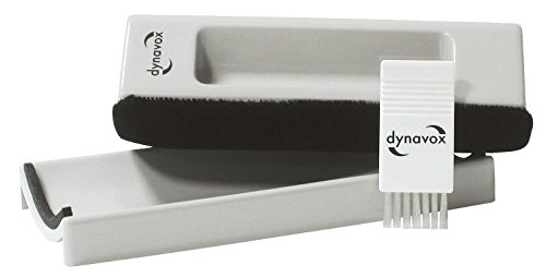 Dynavox Velluto Pulizia Dischi In Velluto Con Imbottitura In Velluto, Spazzola In Nylon, Grigio