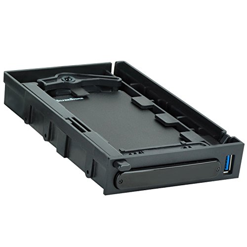 Silverstone Sst-Ms06B - Attacco Da 3,5 Pollici Ad Un Connettore A 6,5 Pollici Da 9,5 Mm A Caldo, Alluminio, Nero