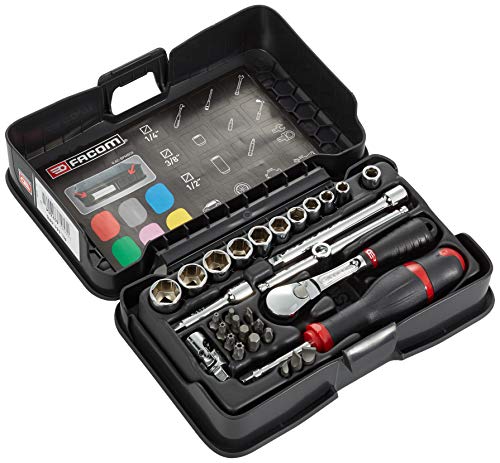 Facom Set Di Chiavi A Bussola 1/4" Rl.161, 31 Pezzi Rl.161-5P6