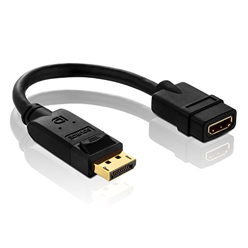 Purelink Pi155 Displayport/Hdmi Pigtail Adapter (Displayport Maschio A Hdmi A Femmina), Certificato, 0,1 M, Nero