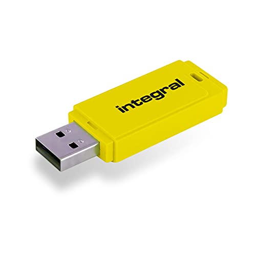 Integral - Chiavetta Usb 2.0, 128 Gb, Colore: Giallo Neon