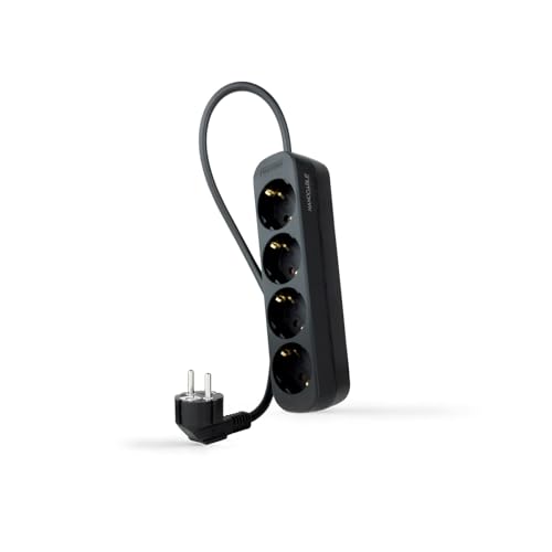 Nanocable 10.37.0004-Ns-Bk - Multipresa Con 4 Uscite, 1,4 M, Nero