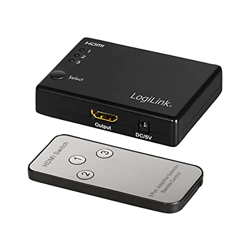 Switch Logilink Hd0042 Hdmi 3X1 Puertos, 1080P / 60Hz, Hdcp, Cec, Rc, Pequeã‘O