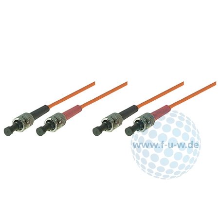 Tecline Lwl Patchkabel, 50/125 Μm, Om2-Faser, 2X St Stecker/2X St Stecker, Orange, 15,0 M
