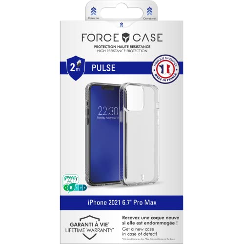 Force Case Pulse - Cover Ultra Rinforzata Per Iphone 13 Pro Max - Trasparente